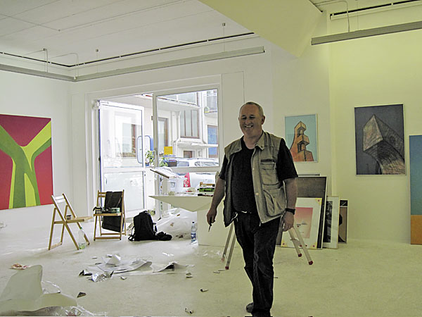 Ausstelungsaufbau in der Atelier{hof}galerie 2010